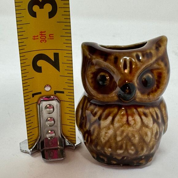 Owl toothpick holder ceramic - Picture 3 of 9